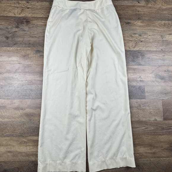 Burberry London Cream  Pants Sz 29 X 29 Mid Rise Wide Leg Wool Stretch - Picture 3 of 10